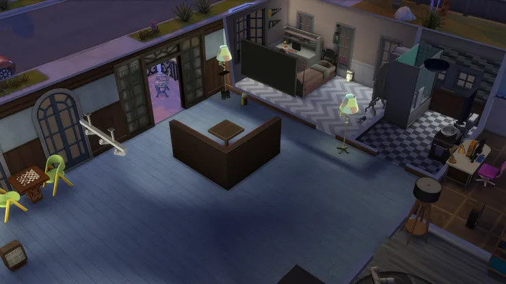 二樓也有個客廳，不用爭電視看。