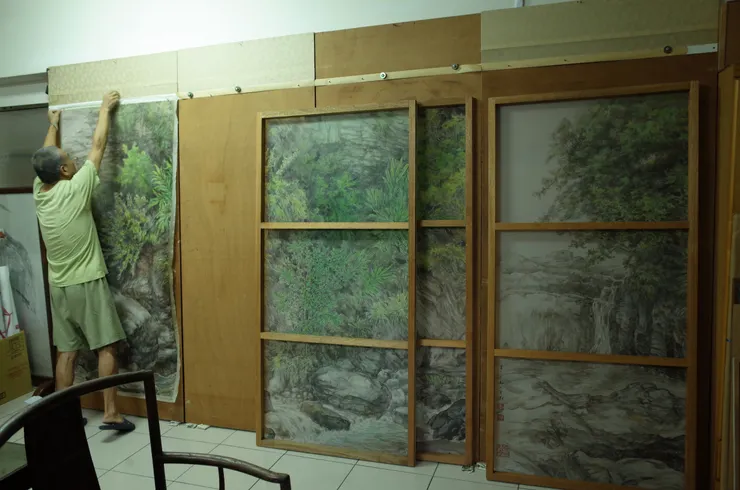 汪老師拆卸絹布