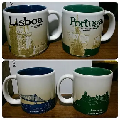 葡萄牙和首都里斯本杯是老爸朋友帶回來的, 大帆船很有大航海時代的FU, 另外歐洲的杯杯總是一堆古堡。