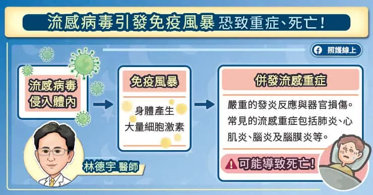 流感病毒引發免疫風暴