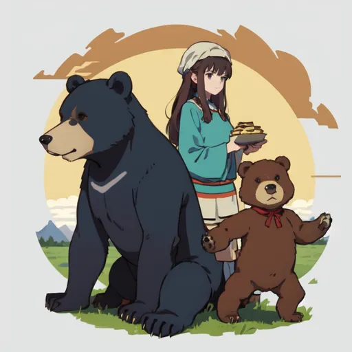 熊奶奶與人類-此為ai生成圖