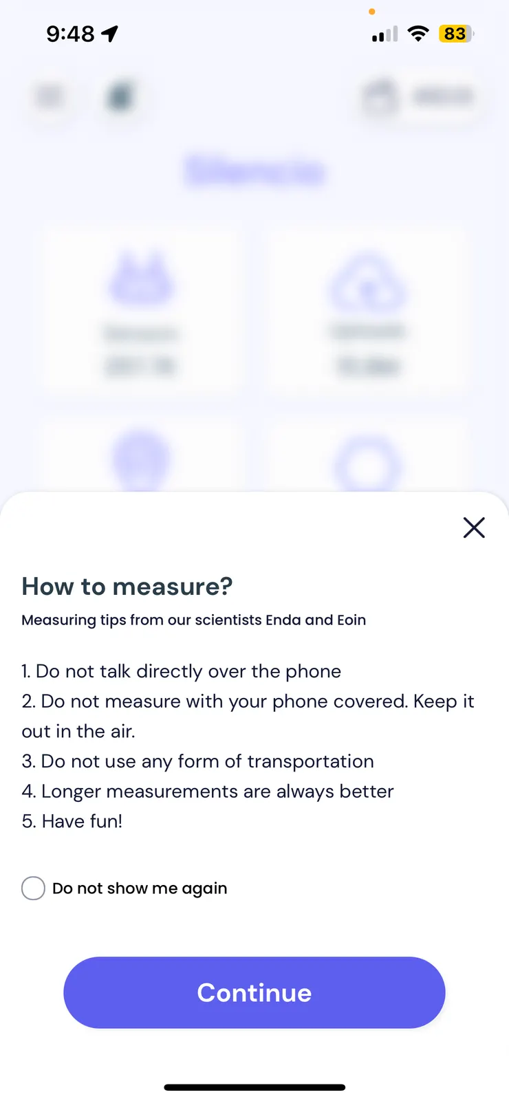 採集提示，以獲得正確聲音資訊。不要直接對著麥克風說話、不要偷懶放在口袋、不要在移動中的交通工具採集