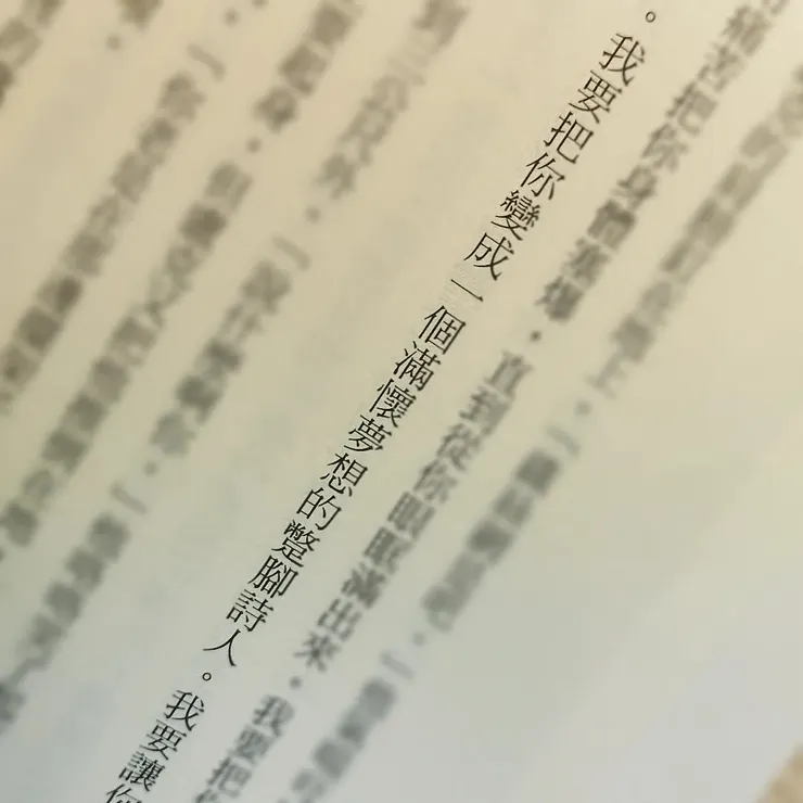 「我要把你變成一個滿懷夢想的蹩腳詩人。」