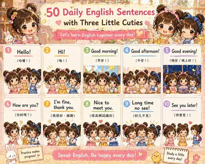 三個小可愛教英語