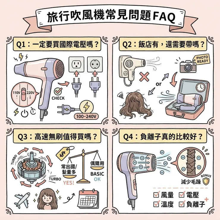 旅行吹風機常見問題 FAQ