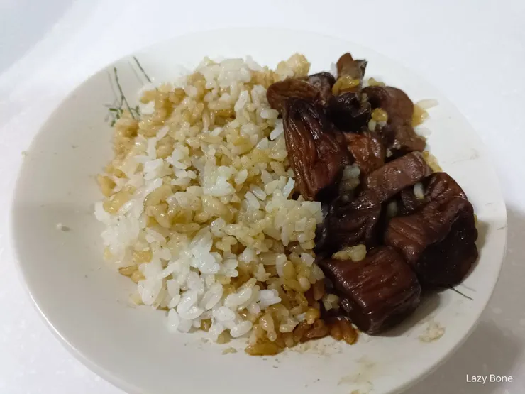 綠花朵蔬食手作──浦燒杏鮑菇蓋飯