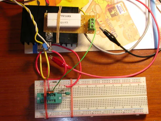 我那台電源供應器輸出電壓似乎不太穩，為求配對效果，另外用 LT1085 進行二次穩壓做為配對時的供應電壓