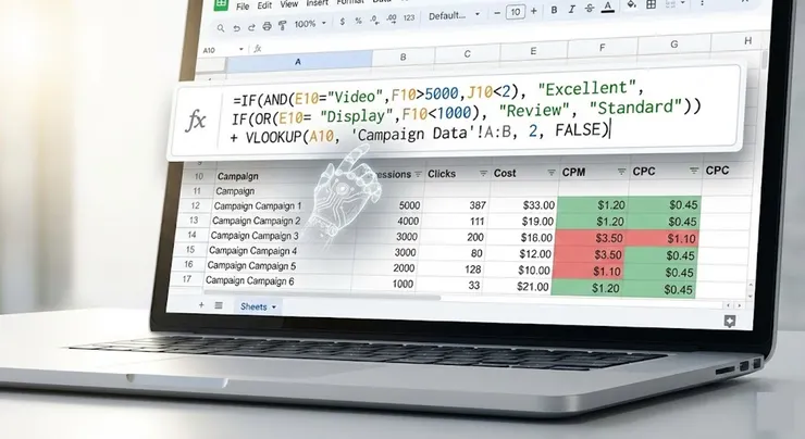 傳統的 VLOOKUP 或 SUMIF 需要逐格複製,不僅容易出錯,數據一多就力不從心。現在透過 AI 生成的 ArrayFormula(陣列公式),只需要一個公式就能自動處理整欄數據,無論有 100 筆還是 10000 筆,都能即時更新且零失誤。