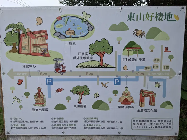 散步地圖,走到藥師佛禪寺,才會抵達登山口