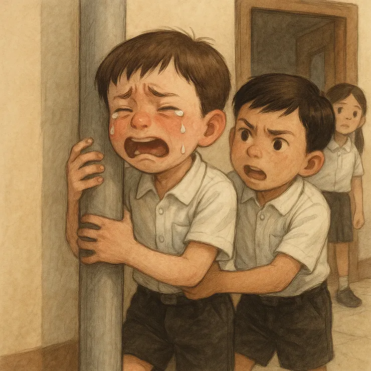 嚇得動彈不得的小切