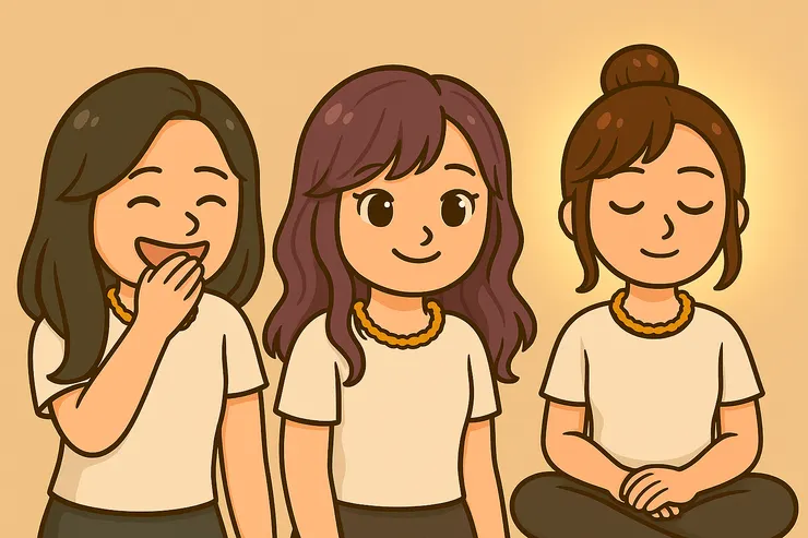 此時，彷彿所有分身都收到「開會通知」般，通通聚集到腦海裡。 說好聽是開會，其實根本是—大亂鬥！😂 各式吐槽、各式吵架此起彼落，而我這個本尊只能忙著防守。 就在吵得最熱鬧的時候，我的靈又冷不防給了一記指引，直戳問題核心。 （好啦～只能邊崩潰邊偷笑，因為這就是我們的日常風格。）