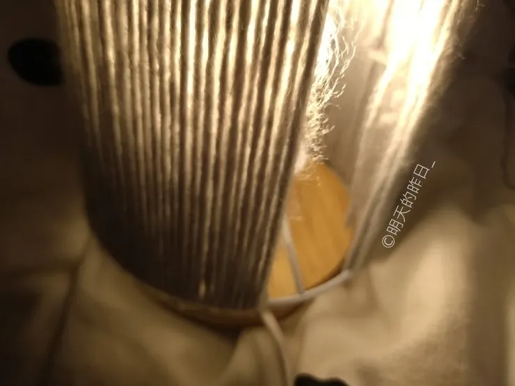 平安夜給自己繞個毛線燈罩💡