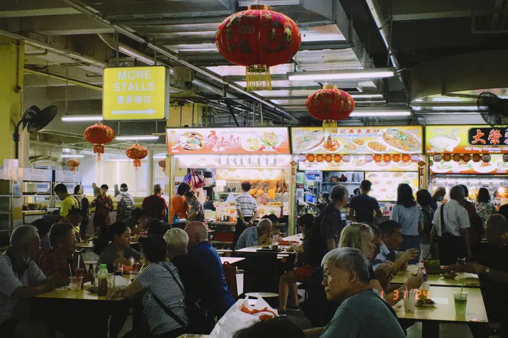 牛車水大廈的美食街(圖片來源:本文作者)