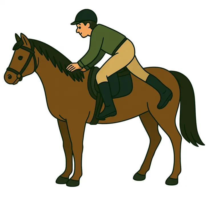 支撐並跨越馬背