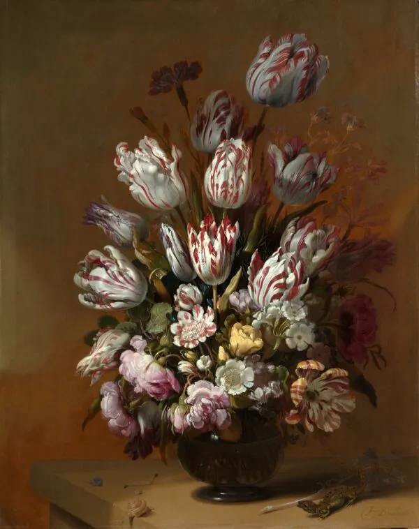 漢斯‧鮑倫格的作品《花卉靜物》（Floral Still Life），1639年創作