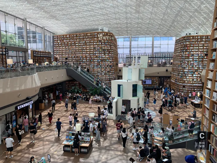 從2樓拍整個圖書館。