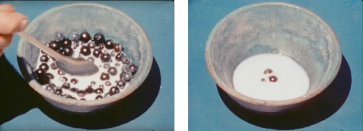 《藍 》電影截圖（BLUES, 1969), 8 ½ minutes, 16mm, 16fps