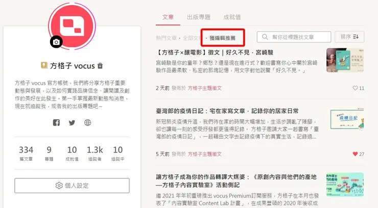 vocus｜新世代的創作平台