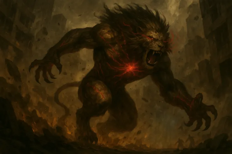 傲霽 - 赤煞獅魔型態