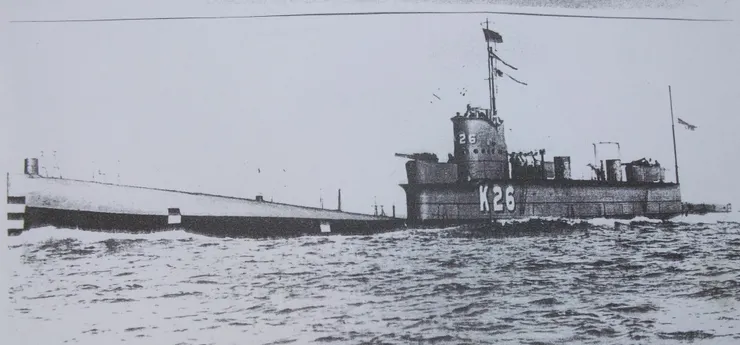 K級潛艇之一，明顯顯示出其笨拙、不像潛艇的形狀。