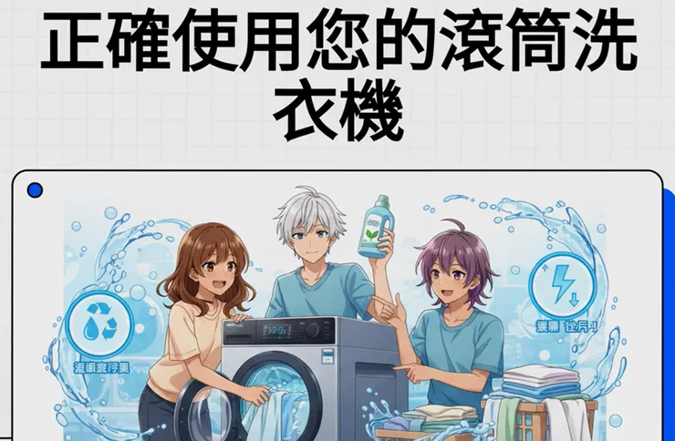 如何正確使用#滾筒洗衣機 如何設定? 可以#洗得又快又好 #省電省水 