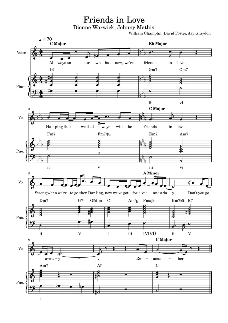 (Friends in Love, 副歌段落)