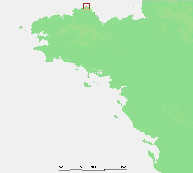 七島市在布列塔尼區的位置