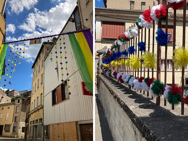 或帷幕或花球，市民也用一己之力點綴整個城市