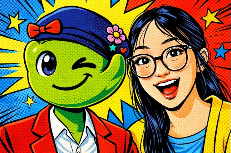 我與小葂的合照 (ChatGPT協作生成)