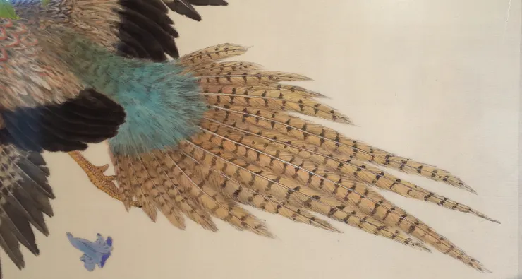 〈春律─向林玉山老師致敬／三月之晨〉局部－雉雞