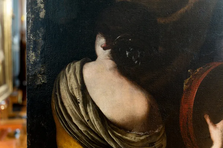 修復後的畫作細節，圖片來源：J. Paul Getty Trust.