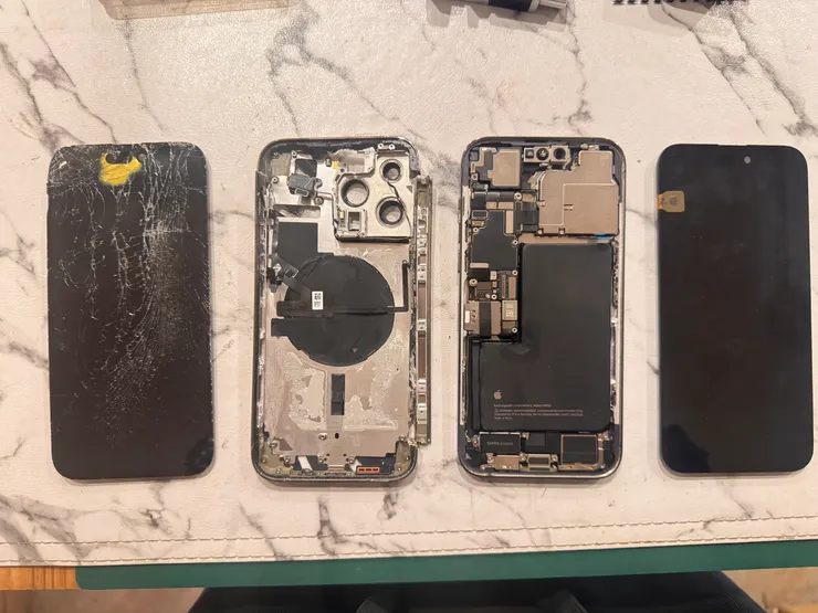 iPhone 14 pro更換螢幕+中框背蓋