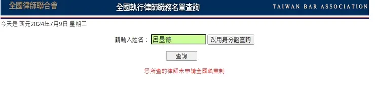 號稱有律師執照卻未有實質登錄－代理訴訟案件的律師