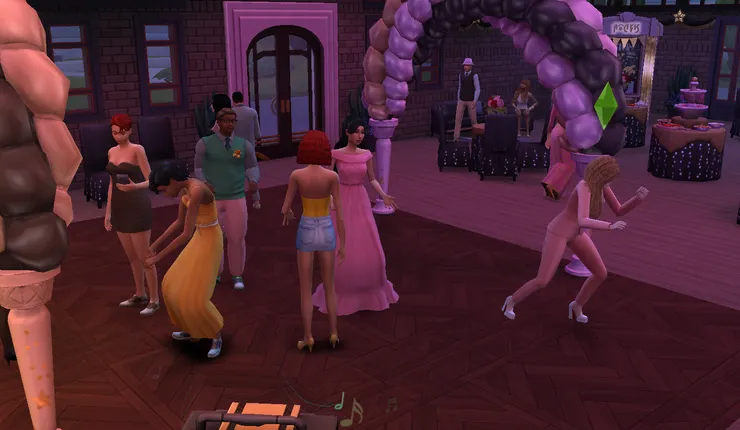 桑雅則很嗨的自己跳舞~