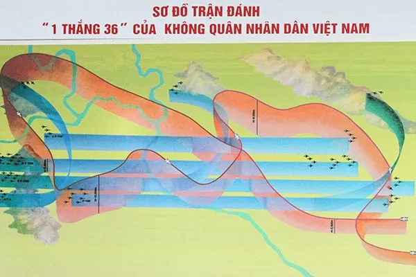 北越視角下何文柱以單機突入美軍大編隊的過程。