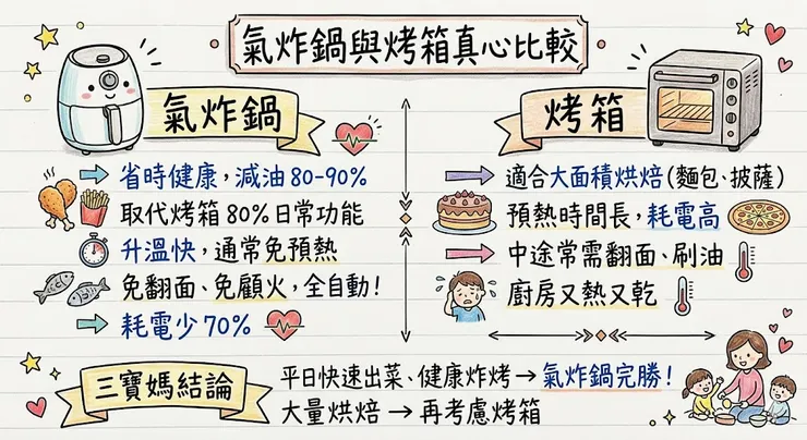 氣炸鍋與烤箱真心比較