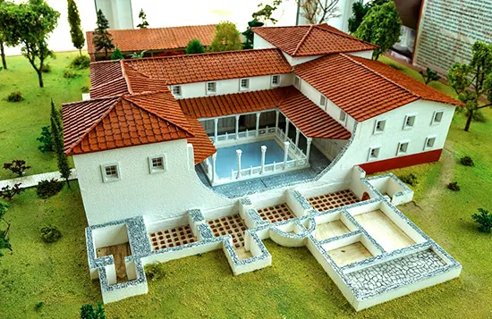 保加利亞城市阿米拉別墅(Villa Armira)的重建圖。西元1至四世紀。