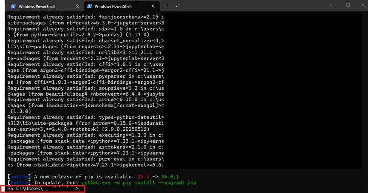 看到這行代表好了！