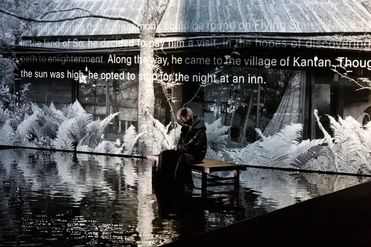 2024 NTT Arts NOVA 坂本龍一 + 高谷史郎《TIME》演出現場側拍。／Yoko Takatani 提供