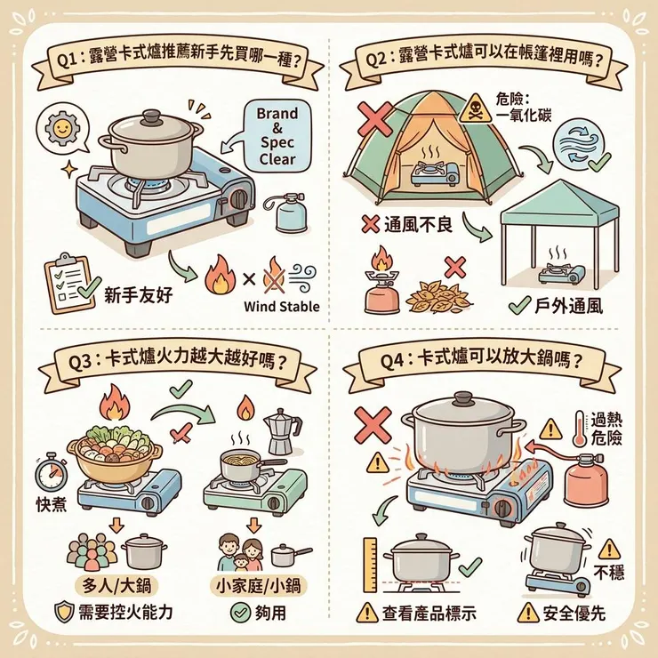露營卡式爐常見問題：防風、火力、瓦斯罐一次看