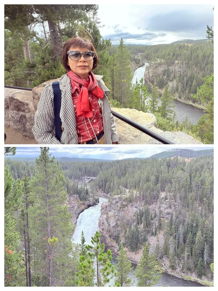 黃石公園上瀑布