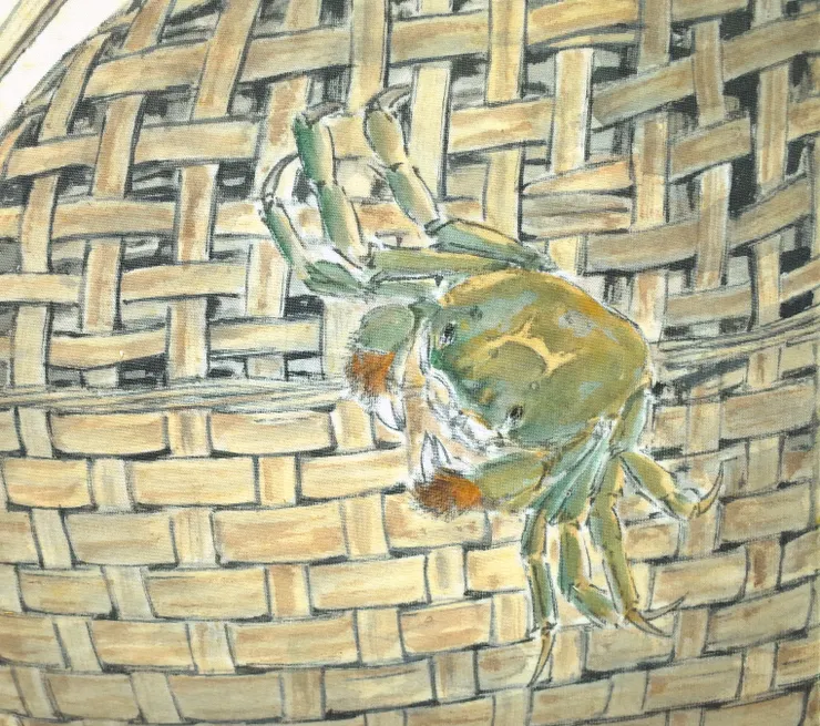 〈初秋子時〉局部－螃蟹
