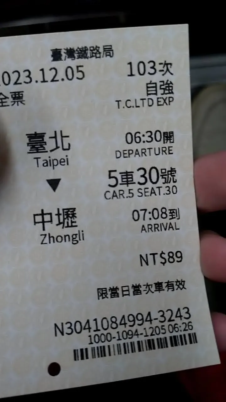 台鐵車票