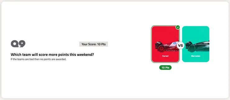 哪個車隊可以得到比較高的分數