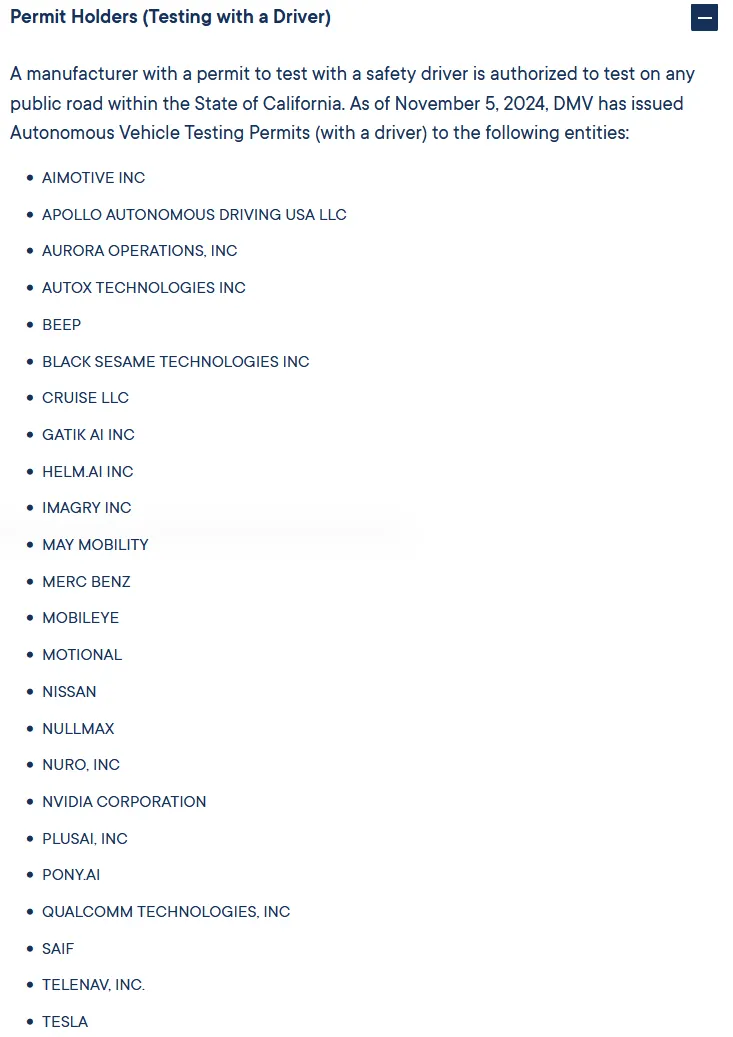DMV Permit Holders(Testing with a driver)