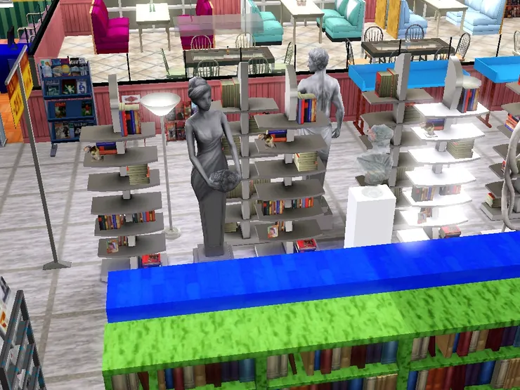 我也是用上不同類型的書櫃，配襯著藝術品很特別。第二個擺設不是鬼魂哦，而是玻璃製品。