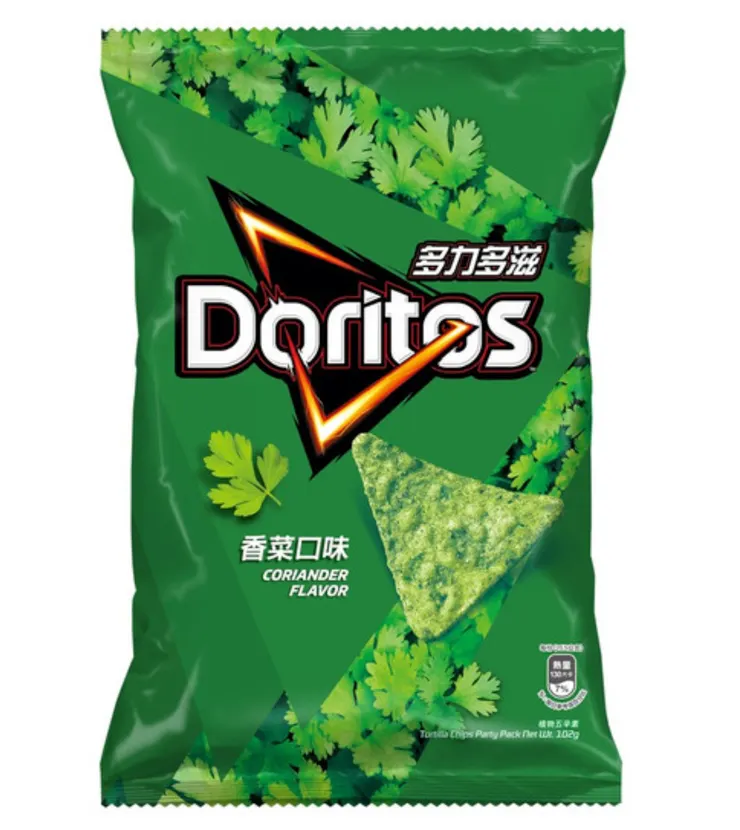 之前在臺灣造成瘋搶的香菜多力多滋