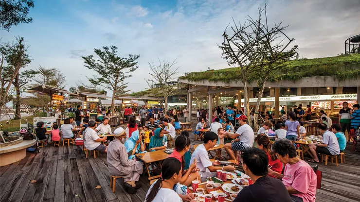 位於濱海灣花園的Hawker Center(圖片來源:Gardens By The Bay官網)