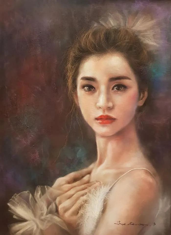 凝視 (媒材:粉彩)