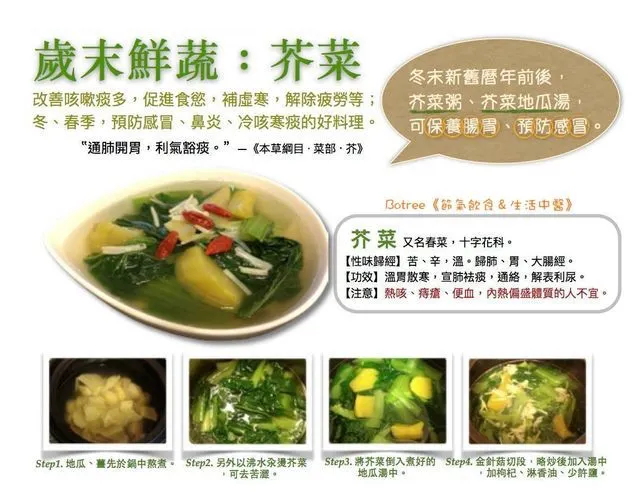 冬日蔬食:芥菜,預防感冒、保養腸胃